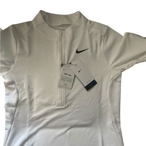 Nike White Performance Half-Zip Top women size XS